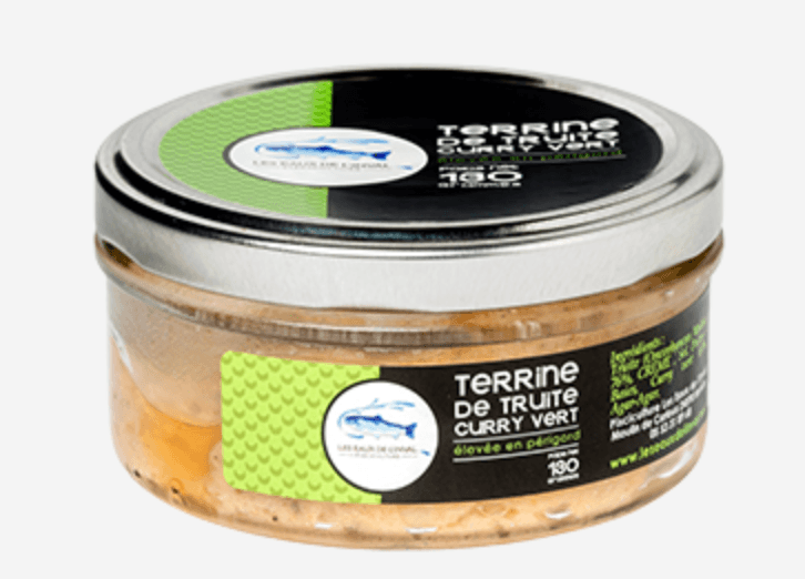 Terrine de truite au curry vert - 130 g